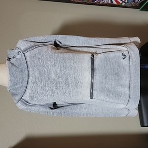 Roxy zipper pocket hooded pullover sweatshirt